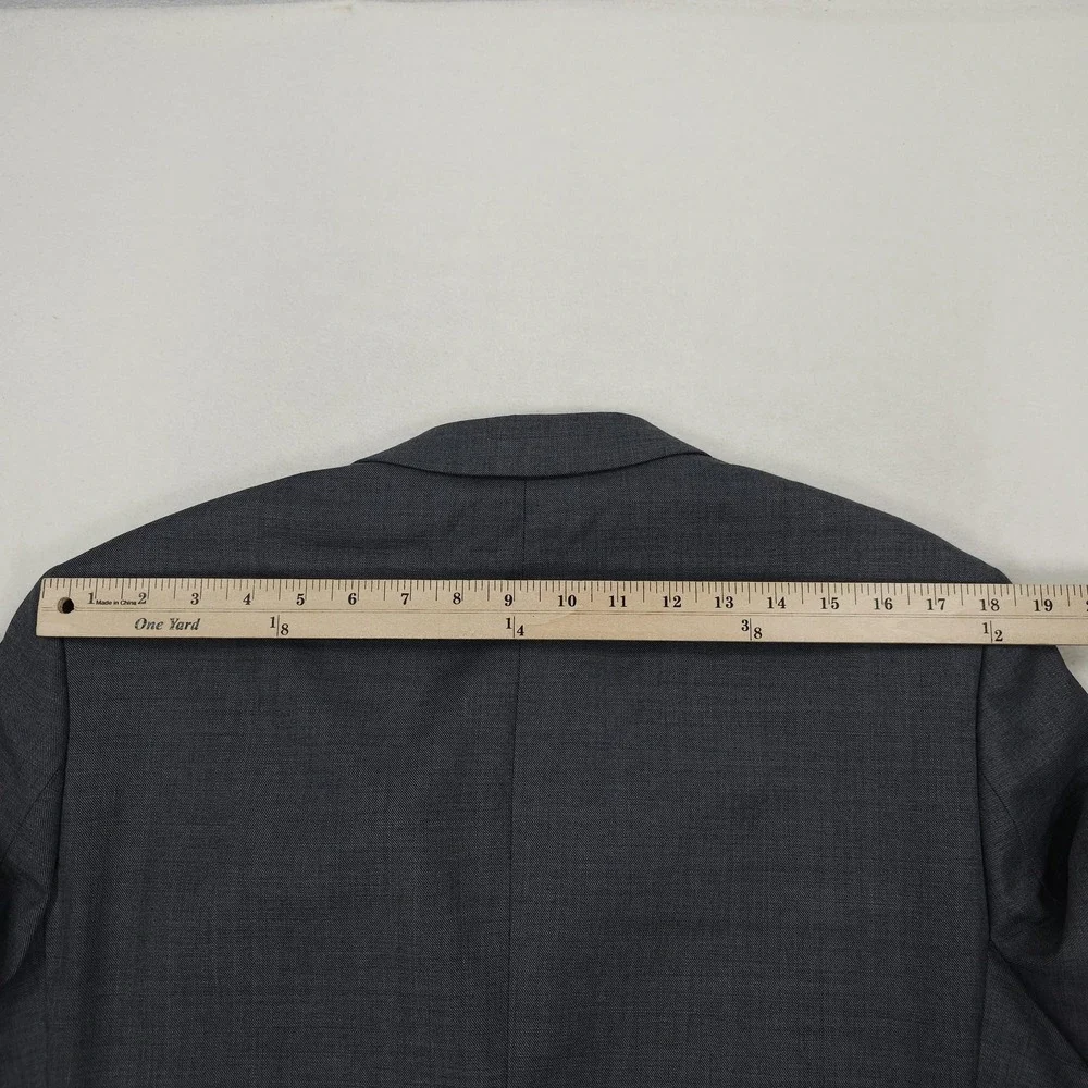 Banana Republic Blazer Mens 42R Gray Slim Fit Marzotto Wool Sport Coat Jacket